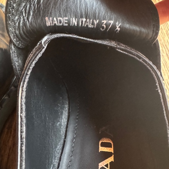 Prada platform leather loafers size 37.5 - Picture 4 of 14